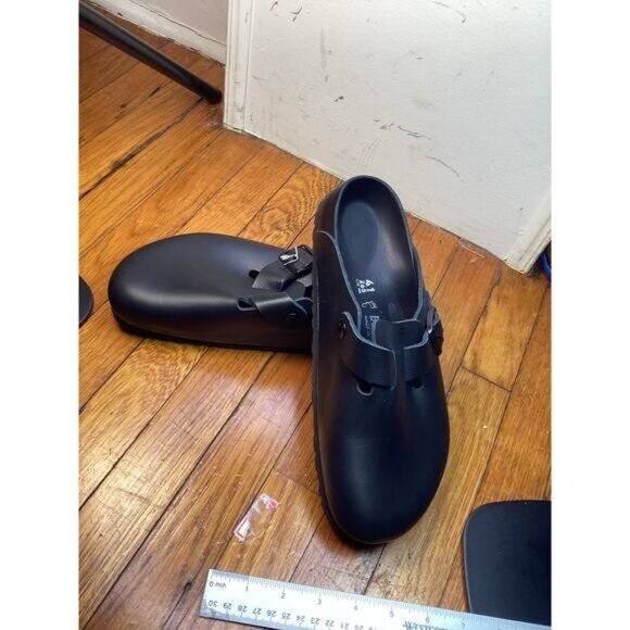 Preppy Streetwear Coquette UtilityBirkenstock Men's Boston Black Aniline Leather - Picture 1 of 5